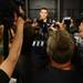 Michigan freshman Mitch McGary is swarmed by media in the locker room after an open practice at Cowboys Stadium in Arlington, Texas on Thursday, March 28, 2013. Melanie Maxwell I AnnArbor.com